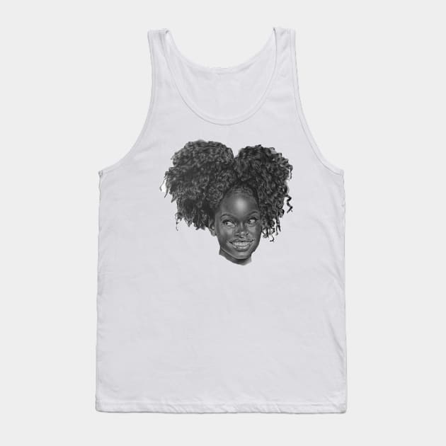 Curly Girl Tank Top by Mod Art